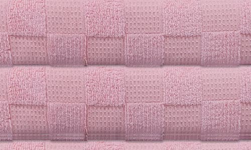Brooks Brothers Waffle Terry 16-piece Turkish Cotton Towel Set In Blush