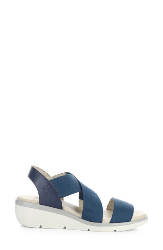 Shop Fly London Noli Slingback Wedge Sandal In Ocean Mousse