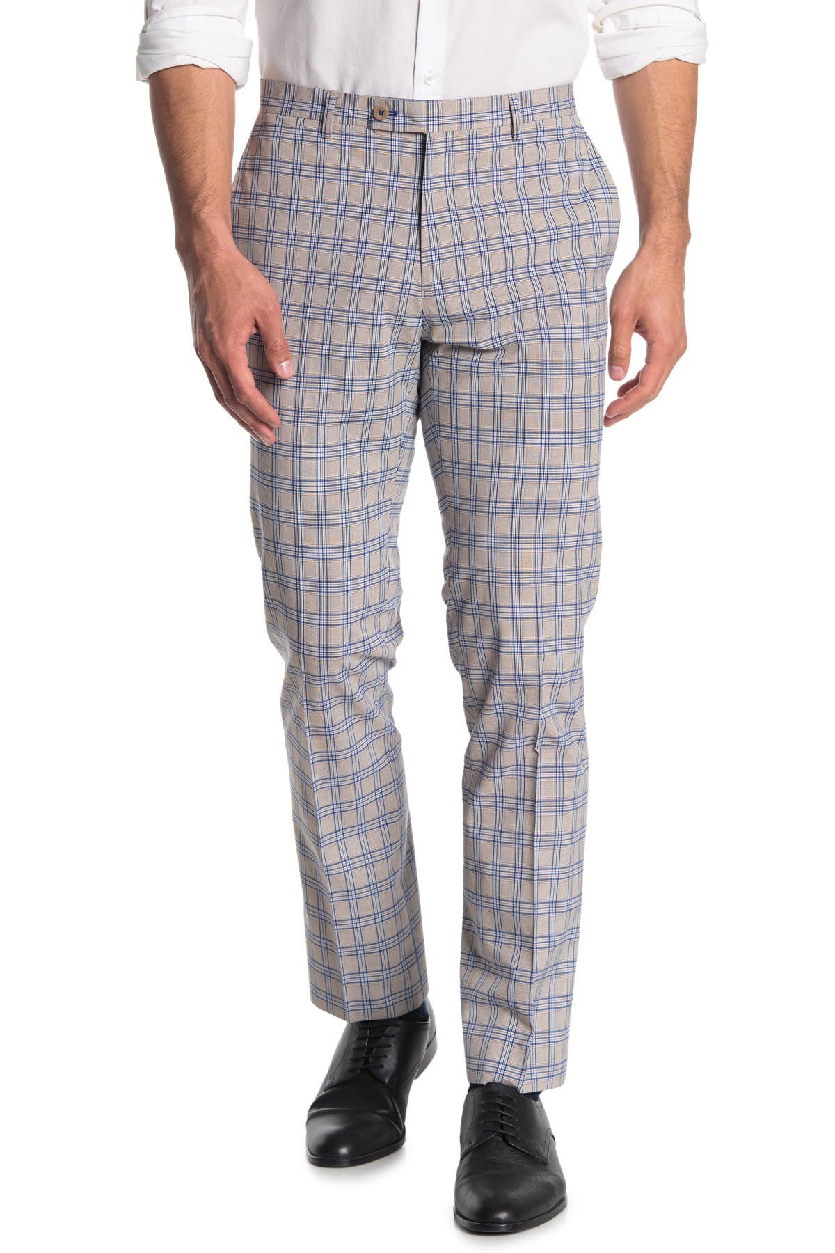 paisley and gray plaid pants