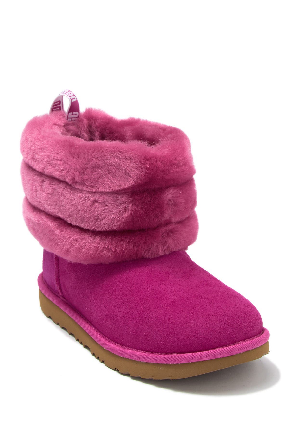 pink ugg fluff mini quilted