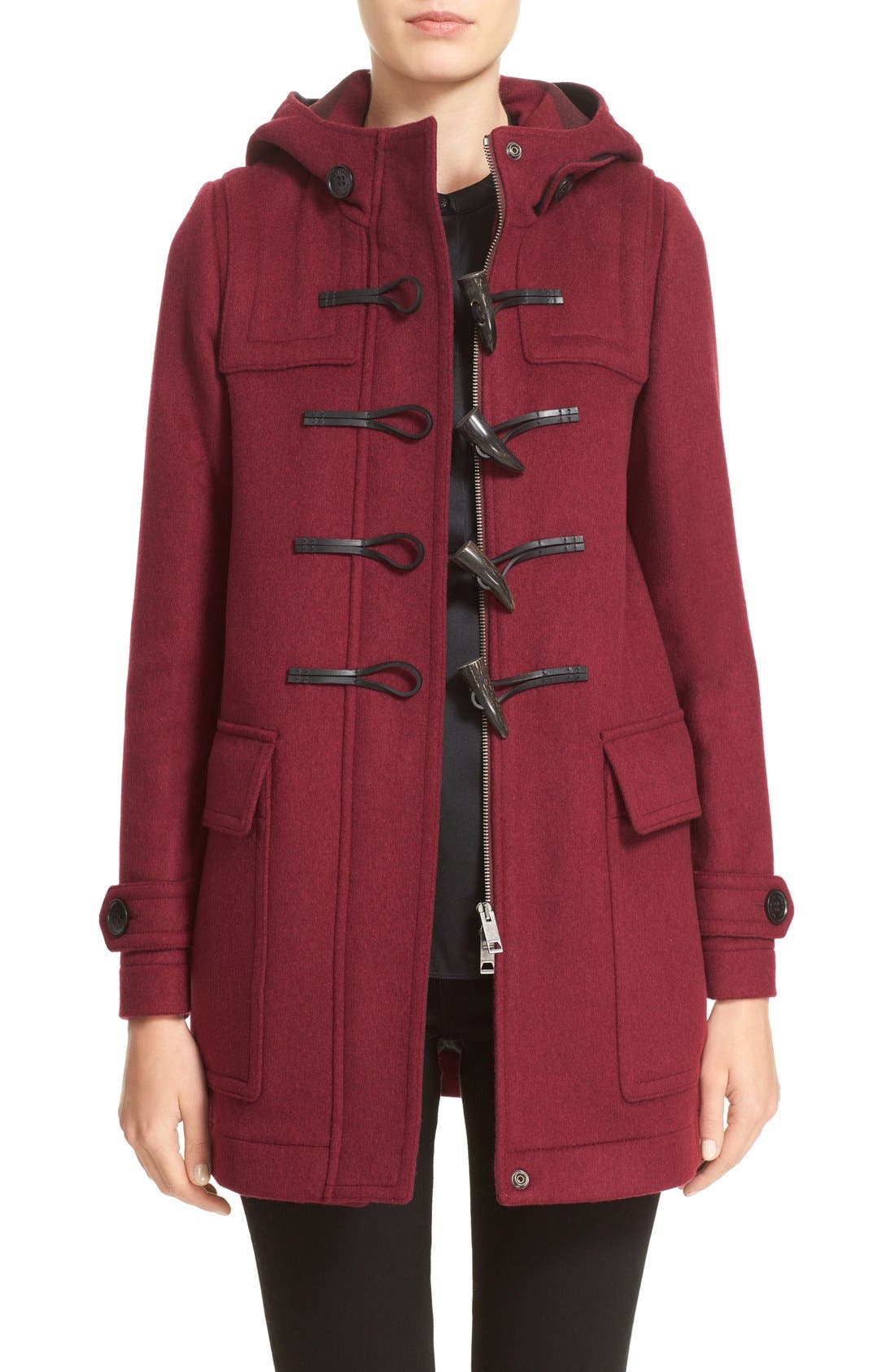 burberry maroon coat