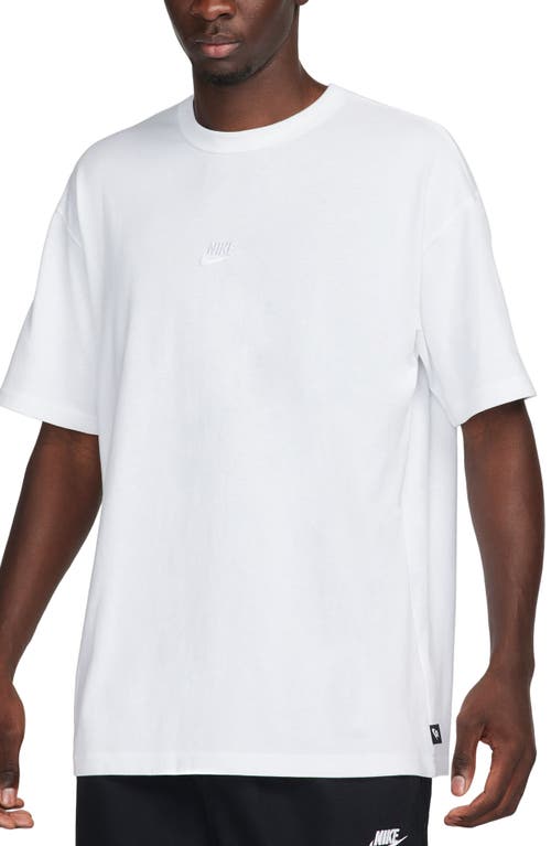 Shop Nike Premium Essential Cotton T-shirt In White/white