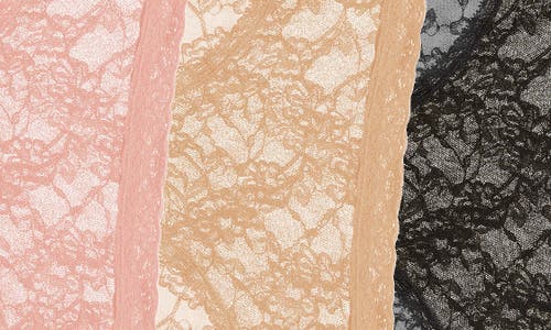 Shop Natori Bliss Allure Lace 3-pack Girl Briefs In Black/cafe/rose