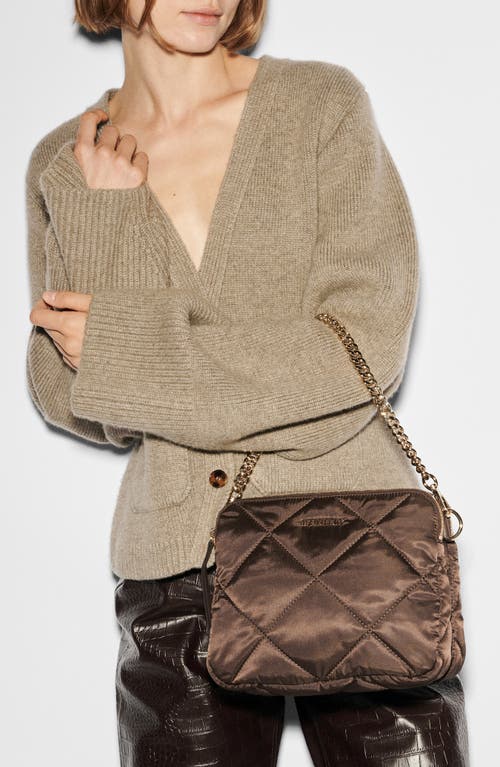 Shop Mz Wallace Madison Quilted Nylon Crossbody Bag In Walnut