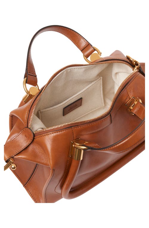 Chloé Paraty 24 Zip Shoulder Bag In Calfskin Leather In Clay Brown