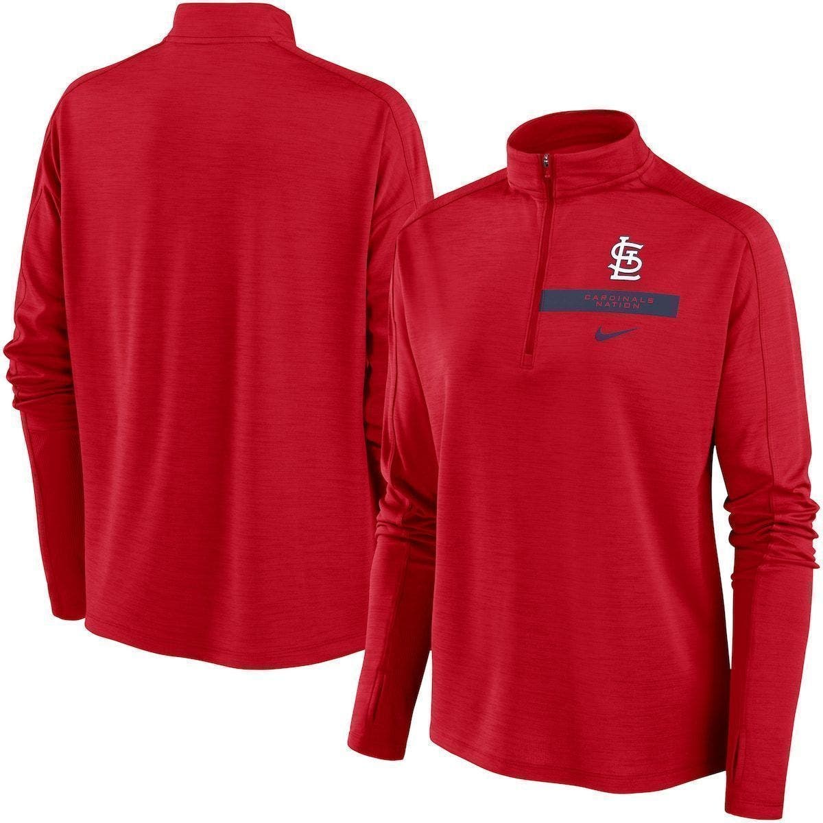 women's nike red quarter zip