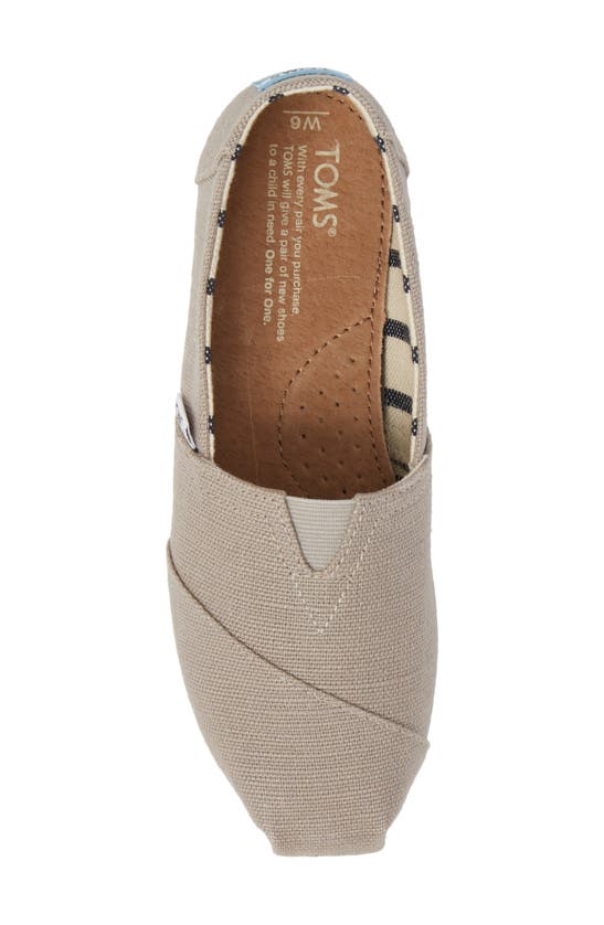 Shop Toms Alpargata Slip-on In Morning Dove Heritage Canvas