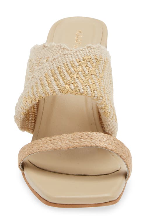 Kaanas Rai Square Toe Sandal In Oat