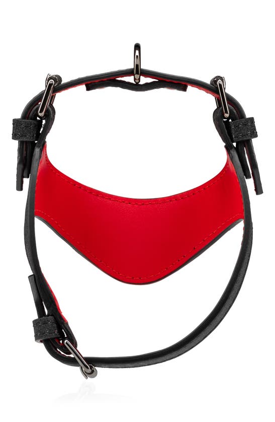 Christian Louboutin Extra Small Loubiharness Dog Harness In Black