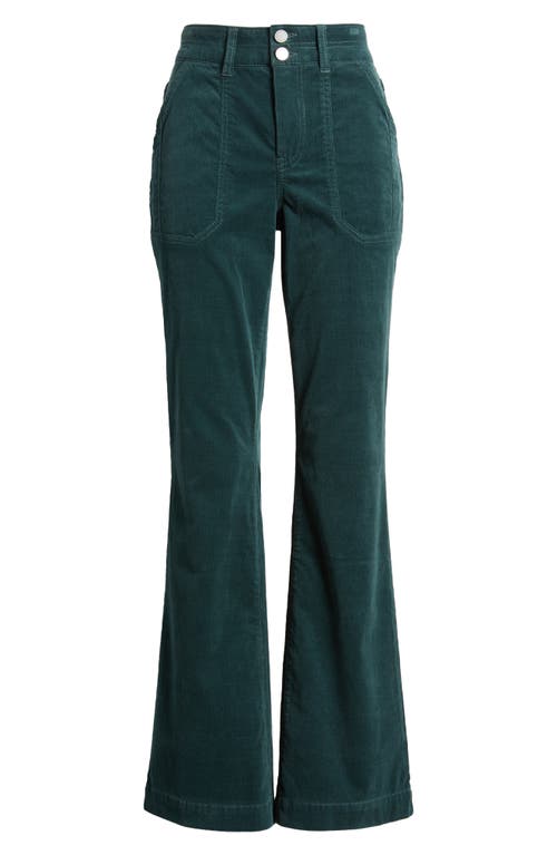 Shop Wit & Wisdom Madison 'ab'solution High Waist Bootcut Corduroy Pants In Dusty Spruce