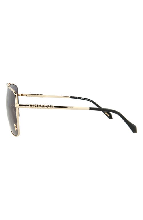 Just Cavalli Aviator-frame Metal Sunglasses In Gold Gold Smoke
