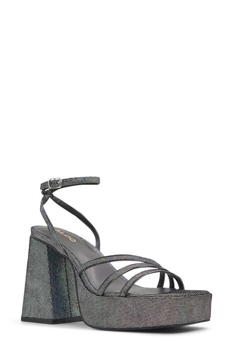 metallic platform shoes