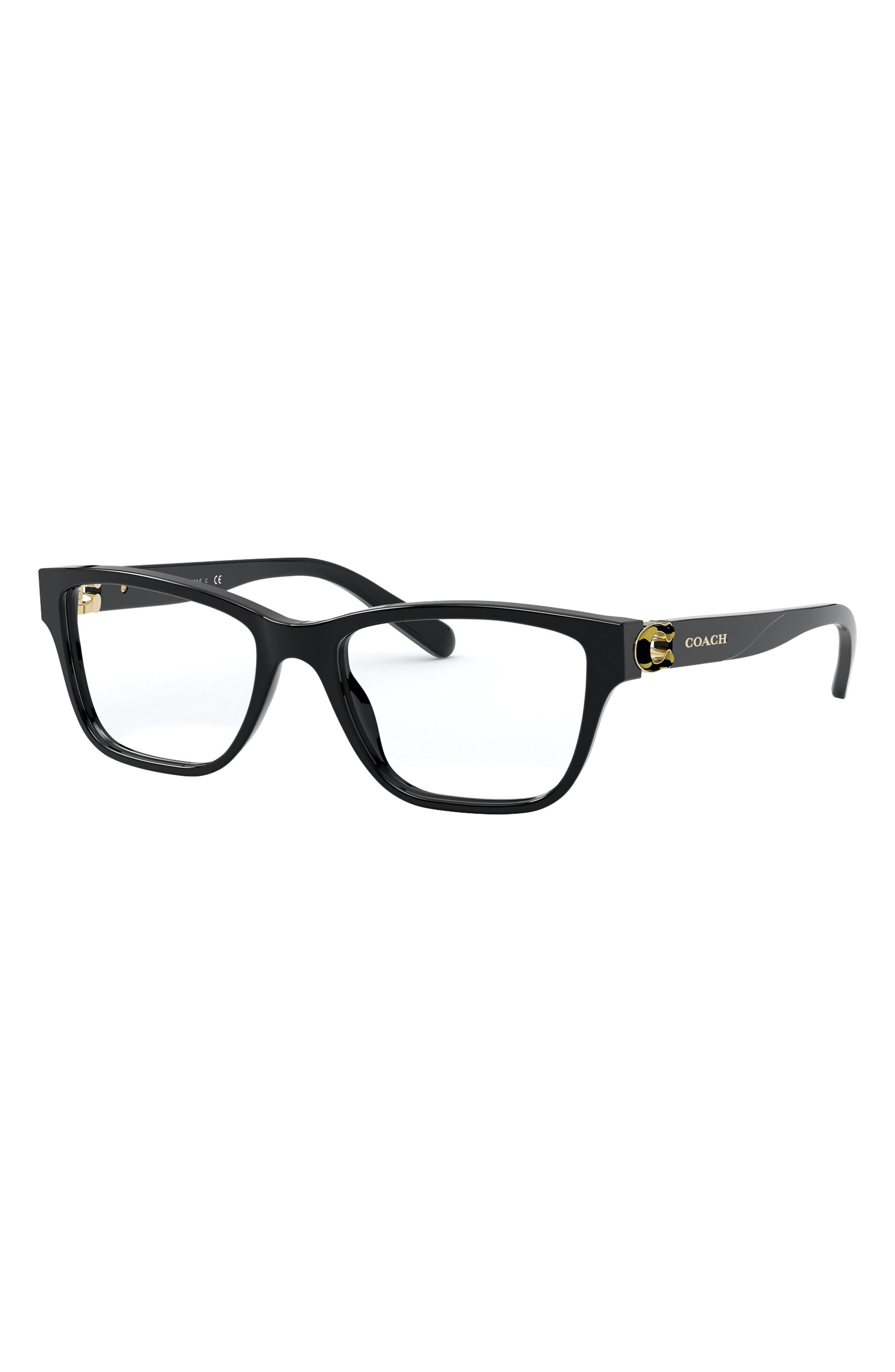 COACH 52mm Rectangular Optical Glasses Nordstrom