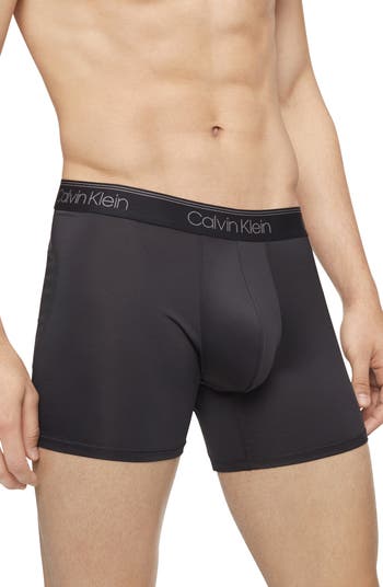 Calvin Klein Men's 3-pack Microfiber Stretch Boxer Briefs Underwear In Dark  Olive,dapple Grey,bel Air Blue