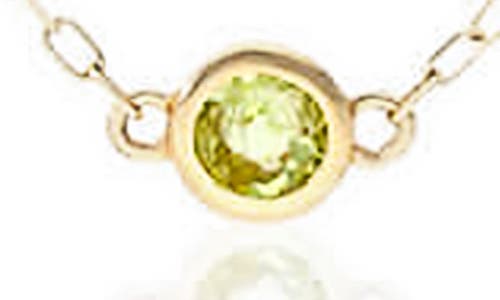 House Of Frosted Multistone Station Necklace In Gold/peridot