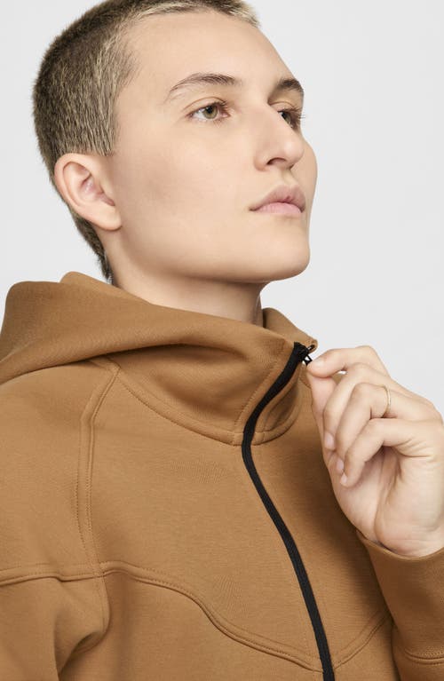 Shop Nike Sportswear Tech Fleece Windrunner Zip Hoodie In Flax/black