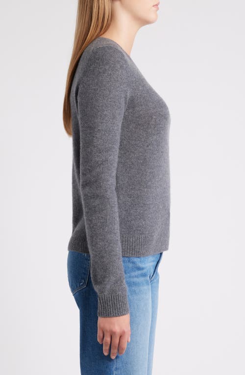 Shop Caslonr Caslon(r) Cashmere Crewneck Sweater In Grey Dark Heather