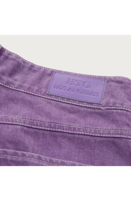 Shop Honor The Gift Wide Leg Cargo Jeans In Purple