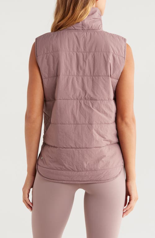 Shop Zella Packable Quilted Vest In Purple Moon