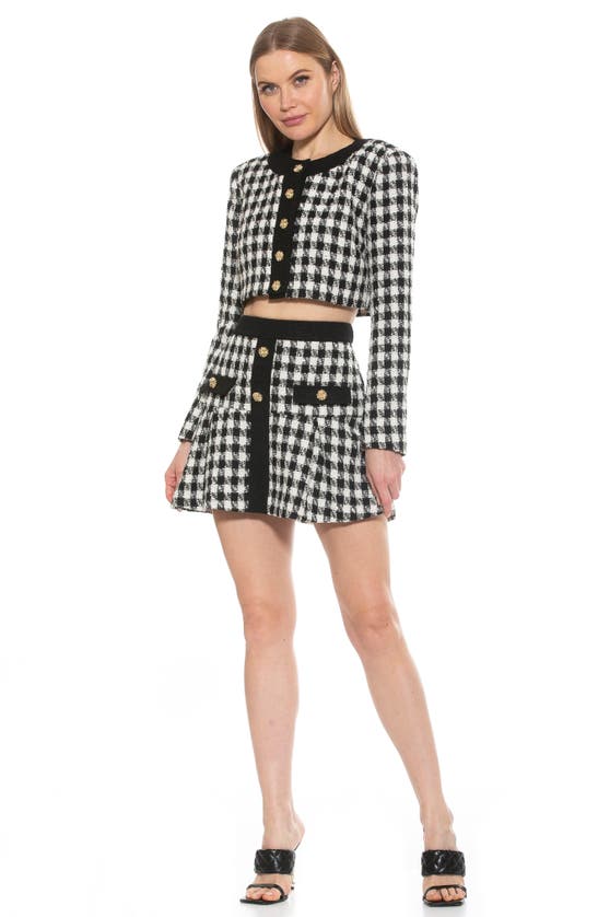 Alexia Admor Cropped Tweed Jacket In Black/ White | ModeSens