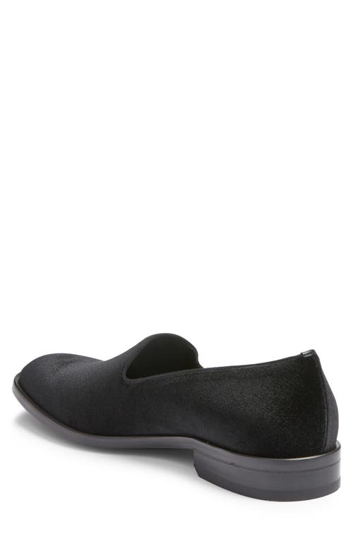 Shop Hugo Boss Boss Derrek Velvet Loafer In Black