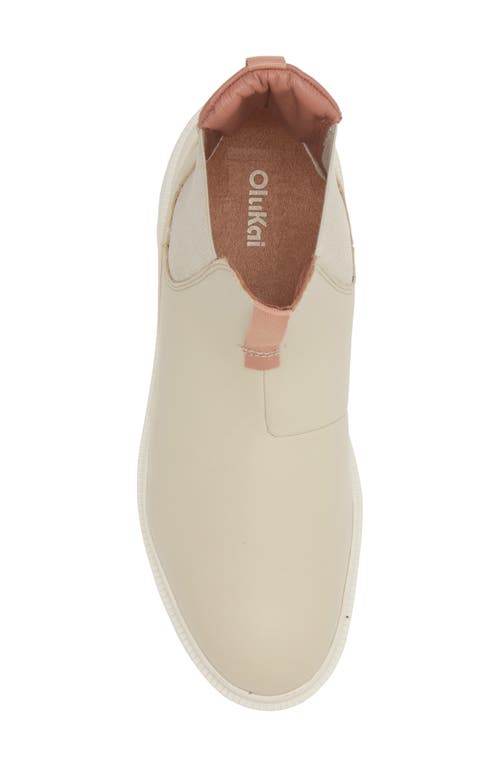 Olukai Hehi Waterproof Chelsea Leather Lug Boot In Tapa/cork