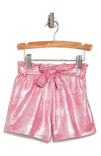 Flapdoodles Kids' Crackle Foil Shorts In Pink