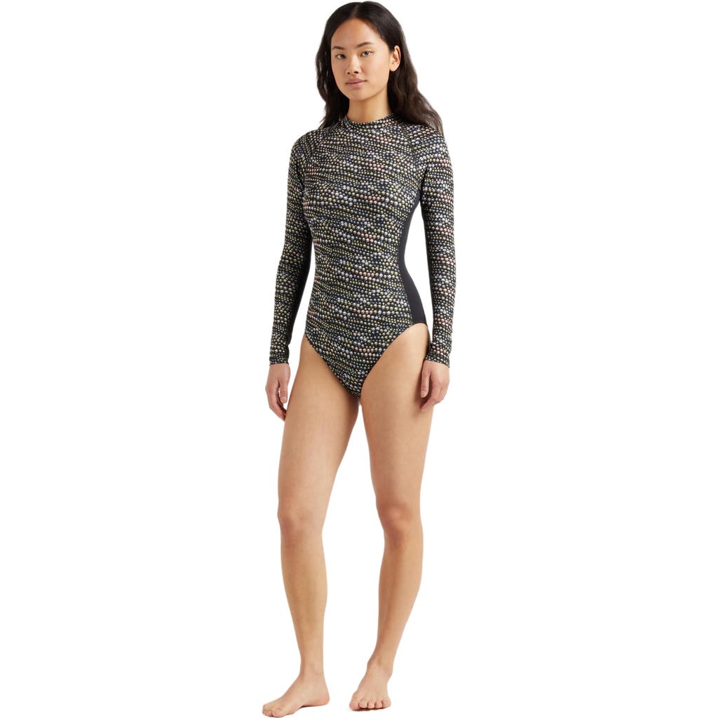 Vilebrequin Pearl-print Swimsuit In Noir