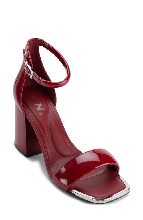 Shop Dkny Scarla Ankle Strap Sandal In Ruby Red