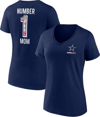Dallas Cowboys Fanatics Branded Women's Arch Raglan 3/4-Sleeve Notch Neck T- Shirt - Gray/Navy