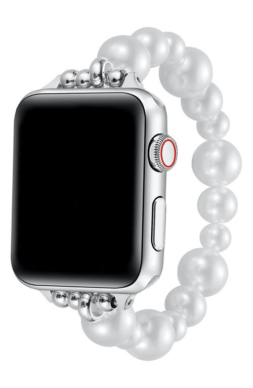 The Posh Tech Maeve 38mm Imitation Pearl Apple Watch® Bracelet Watchband, 42mm In White