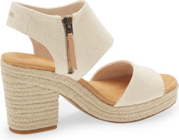 Toms majorca outlet peep toe toffee