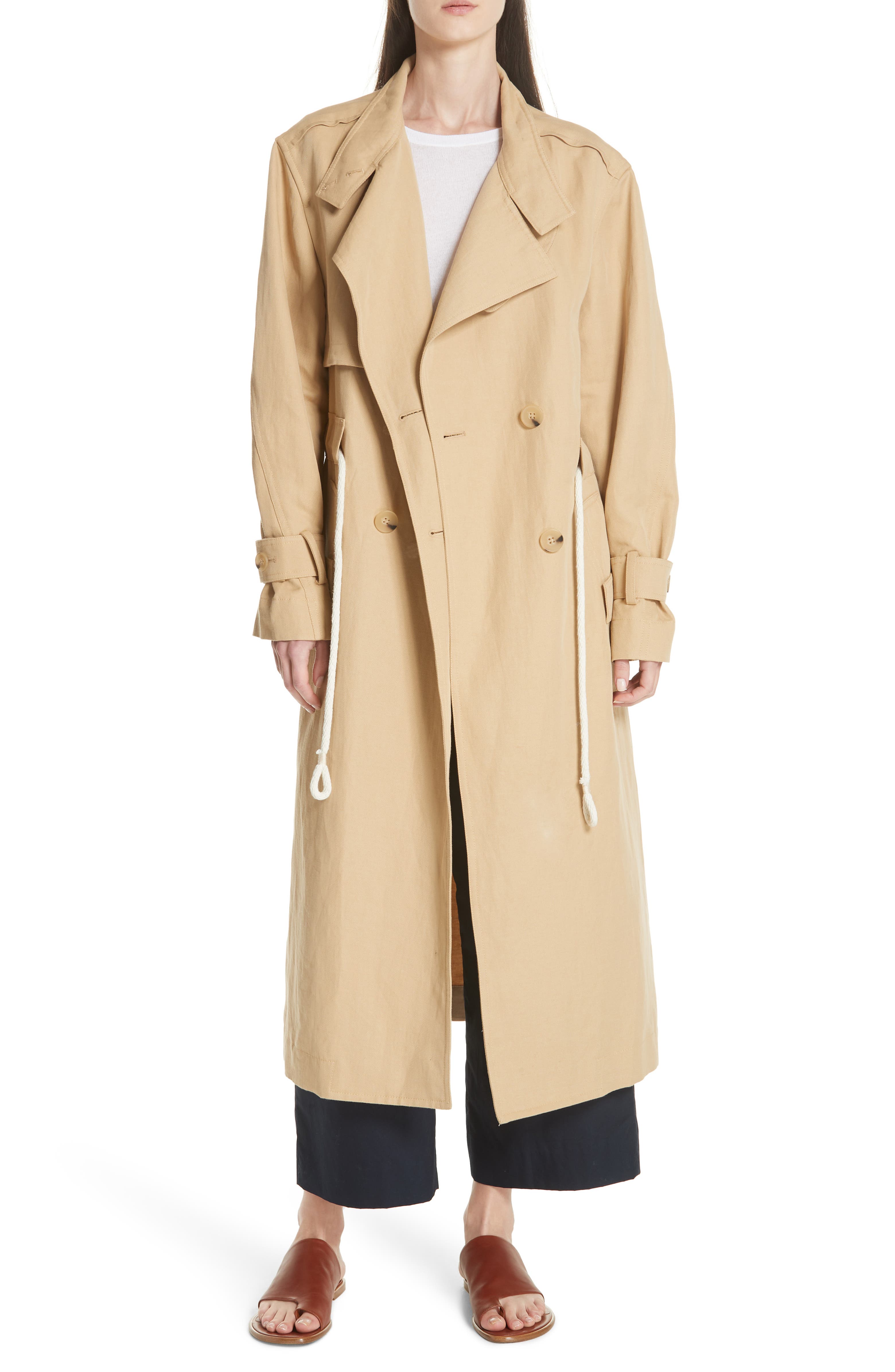 Vince Double Breasted Long Trench Coat | Nordstrom