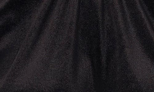Cece Mock Neck Cutout Stretch Velvet Top In Rich Black