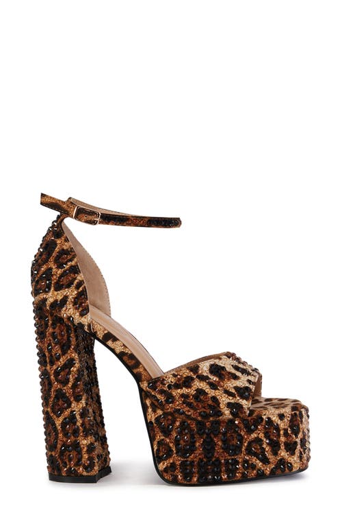 Shop Azalea Wang Wilmore Platform Sandal In Leopard Multi