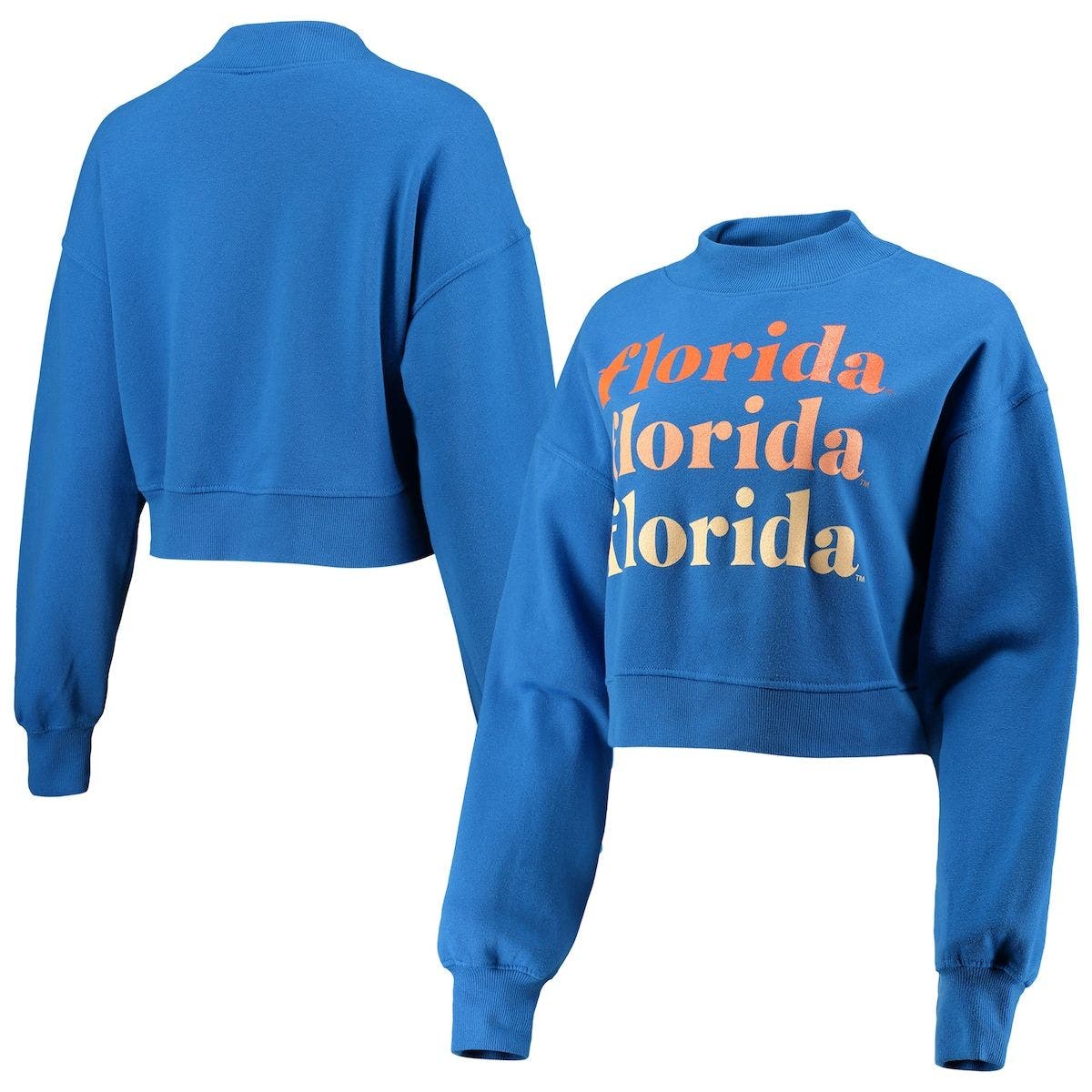 CHICKA-D Women's chicka-d Royal Florida Gators Heavyweight Hailey Cropped Sweatshirt at Nordstrom