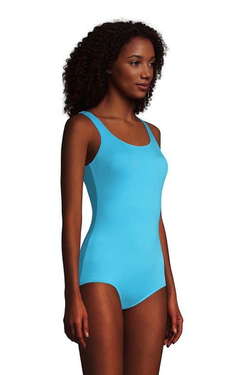 LANDS' END LANDS' END SCOOP NECK TUGLESS SPORTY ONE PIECE SWIMSUIT 