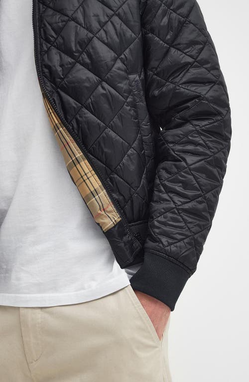 Shop Barbour Galento Quilted Bomber Jacket In Black