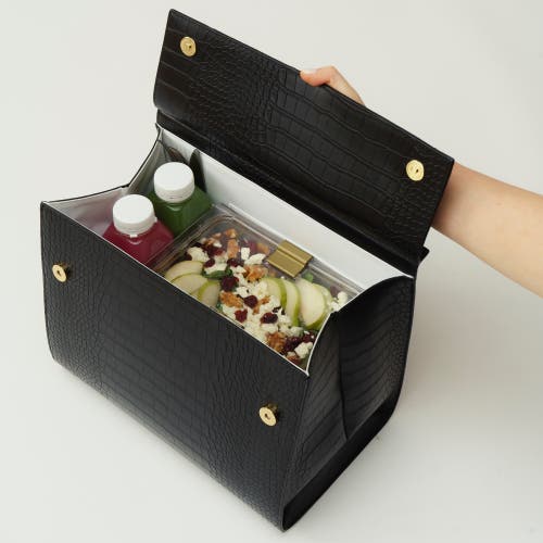 Shop Modern Picnic The Large Luncher In Black Croc