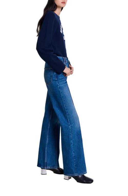 Shop Maje Straight-leg Jeans In Blue