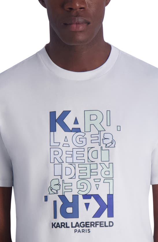 Shop Karl Lagerfeld Paris Broken Logo Graphic T-shirt In White