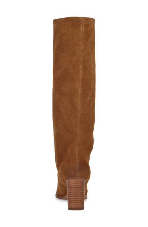 Nine West Chicke Pointed Toe Knee High Boot In Natural