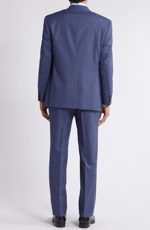 Shop Canali Siena Regular Fit Plaid Stretch Wool Suit In Light Blue