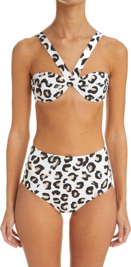 Leopard print two piece hot sale swimsuit