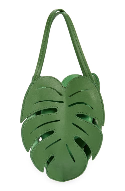Palm Leather Tote in Leaf