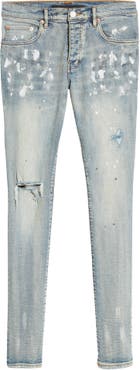 PURPLE BRAND Ripped Knee Blowout Slim Jeans