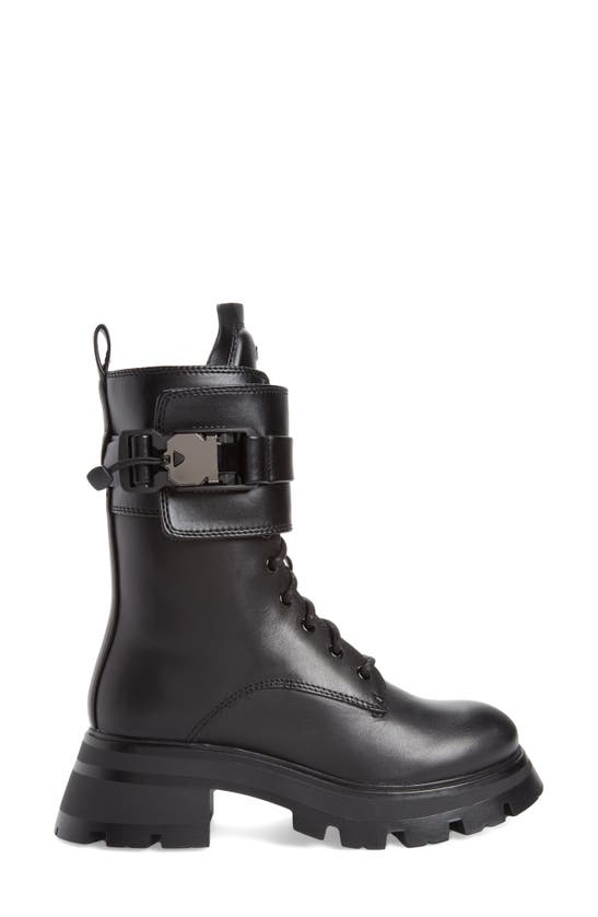 Dkny Bart Womens Faux Leather Lugged Sole Combat & Lace-up Boots In Black