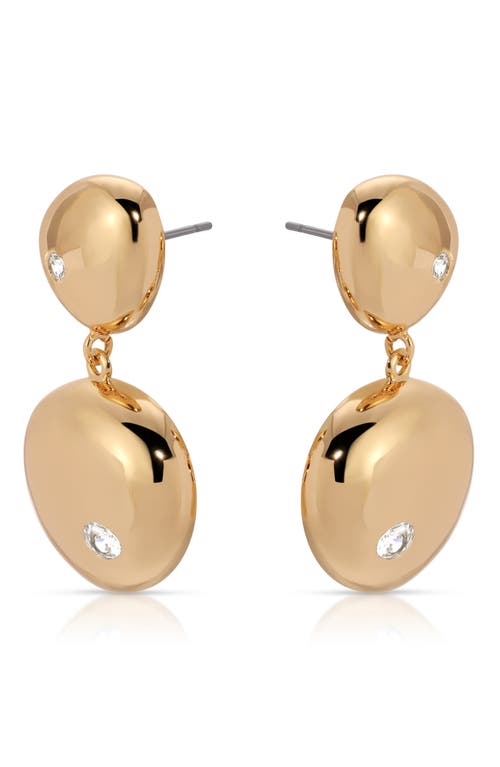 Shop Ettika Polished Pebble Drop Earrings In Gold