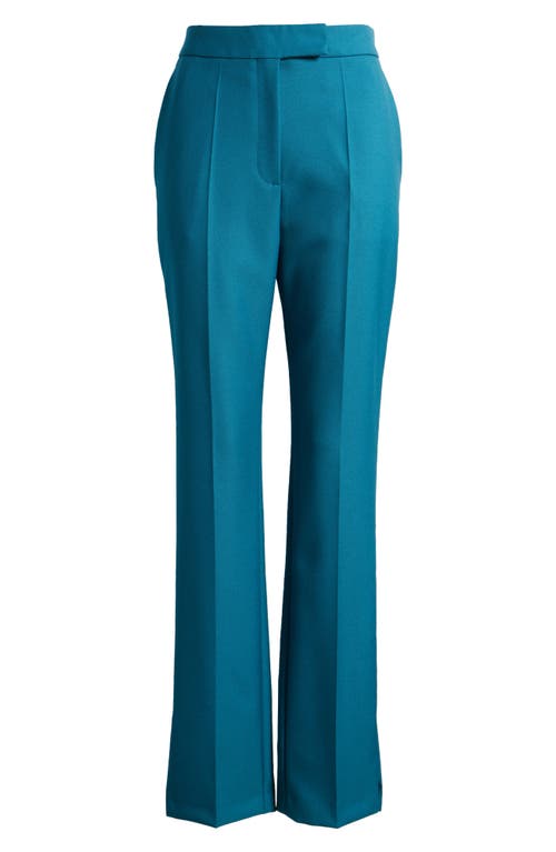 Hugo Boss Slim-fit Trousers In Virgin-wool Twill In Emerald Night