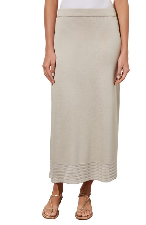 Ming Wang Stripe Hem A-Line Knit Skirt at Nordstrom,